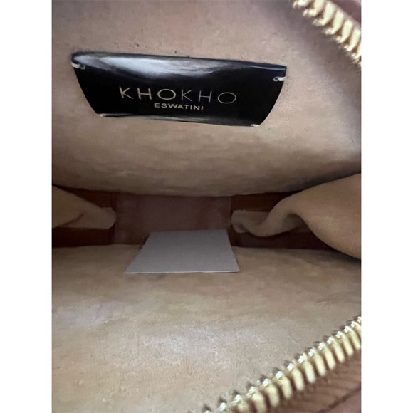 NWT. KHOKHO Zandi bucket bag. Smoke & Multi Weave  & Cuoio Leather. - Picture 7 of 7